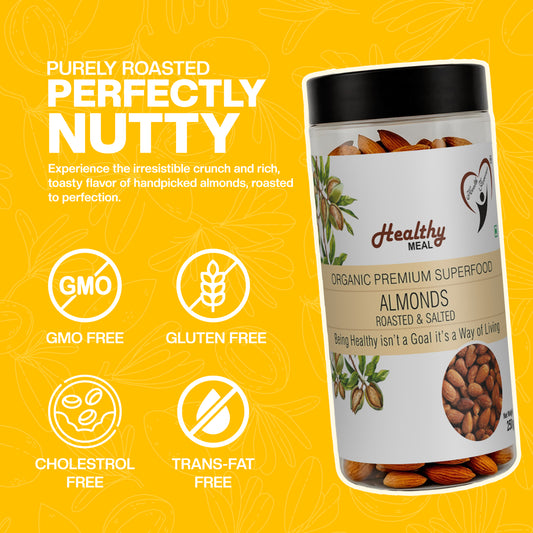 Healthy Meal roasted almonds 250 gm
