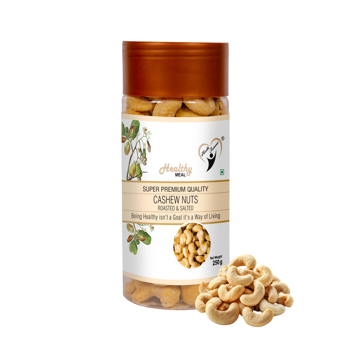 Healthy Meal roasted and salted cashew nuts premium superfood 250 gm