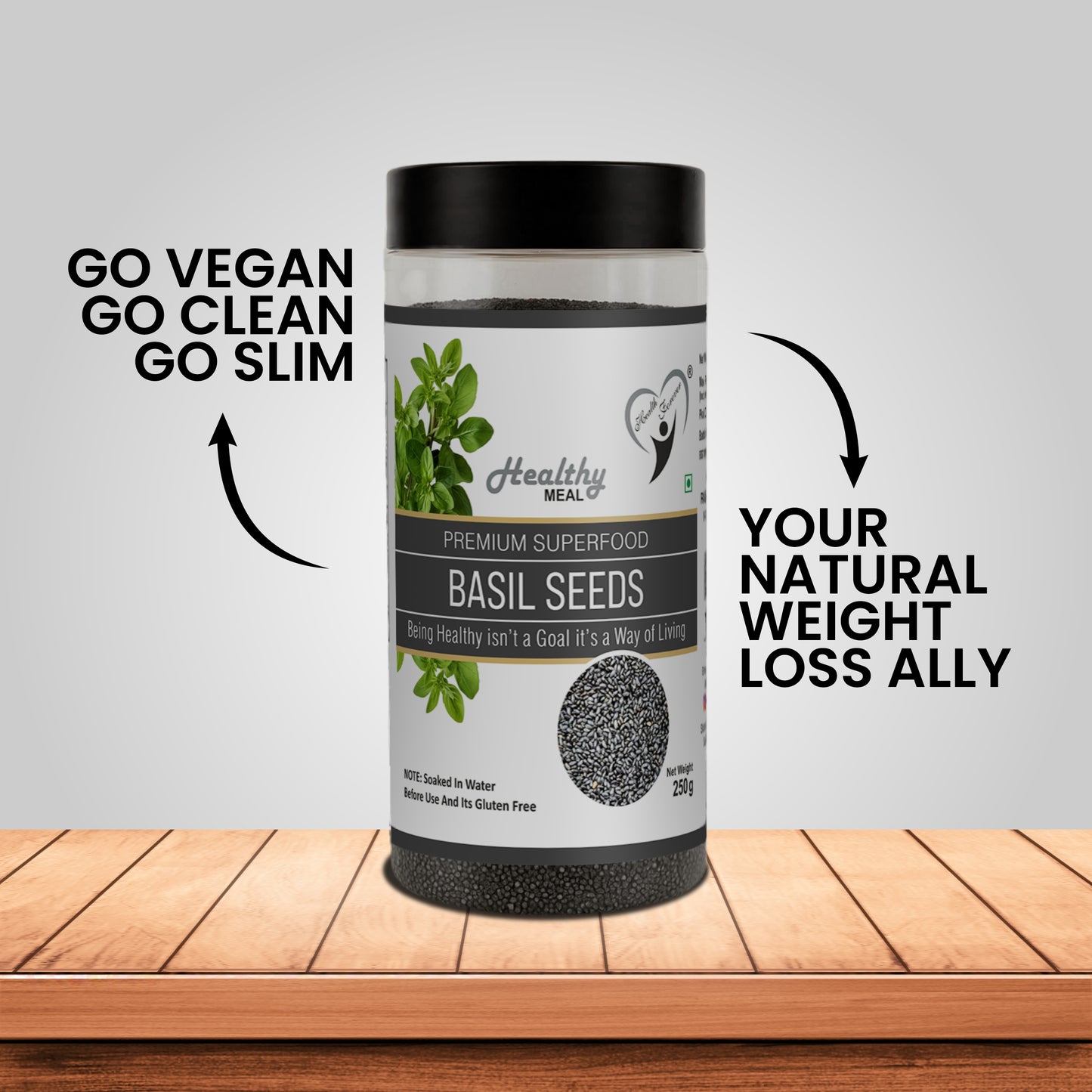 Healthy Meal Basil seeds ( sabja seeds ) premium superfood 250gm