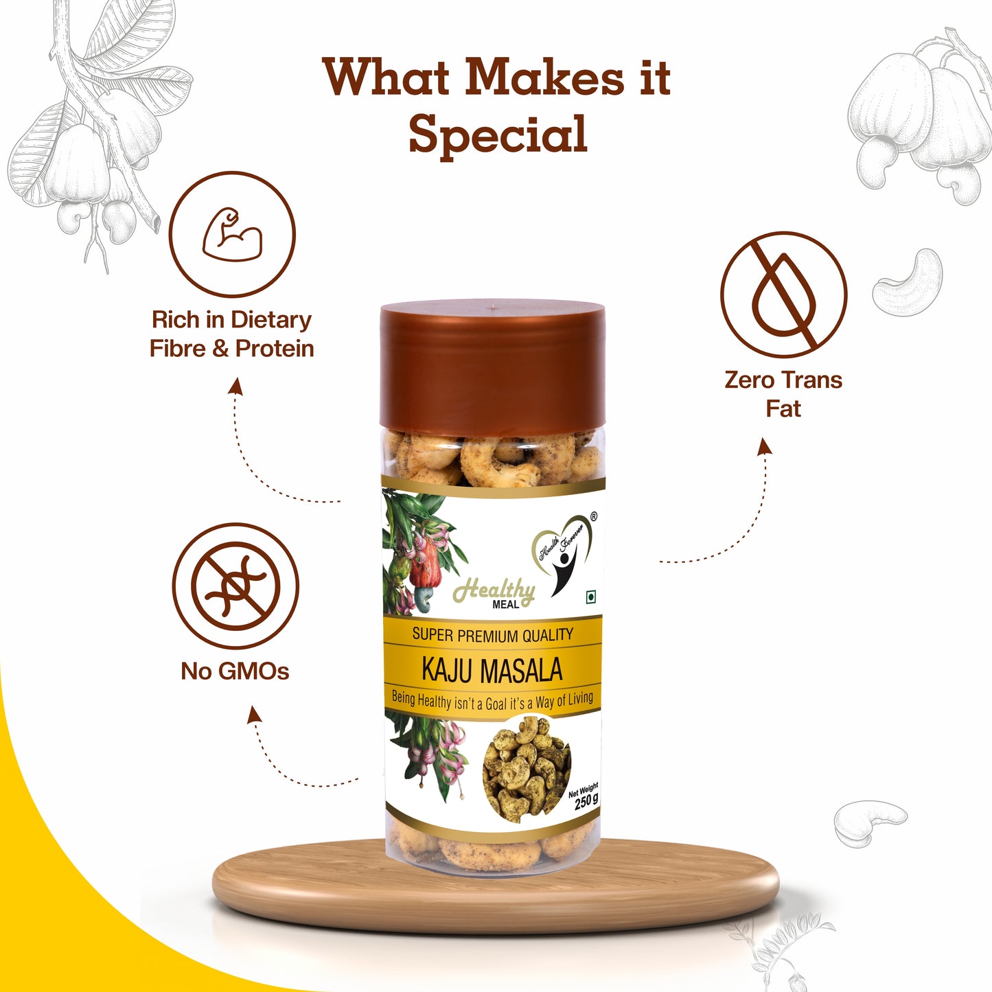 Healthy Meal Kaju masala premium superfood 250 gm