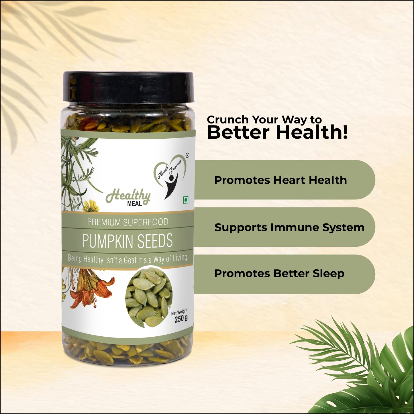 Healthy Meal Pumpkin seeds premium superfood 250 gm