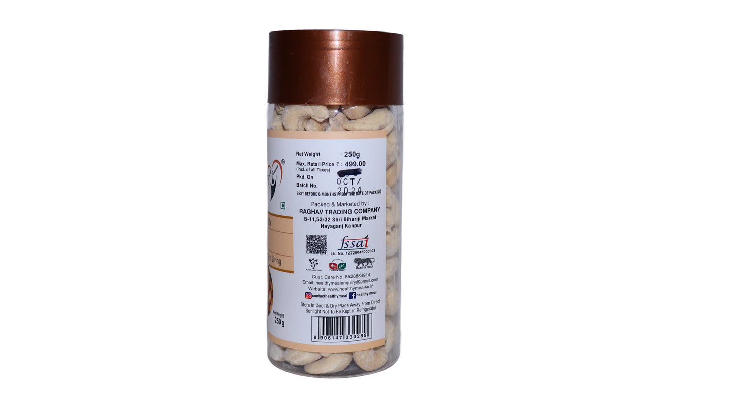 Healthy Meal roasted and salted cashew nuts premium superfood 250 gm