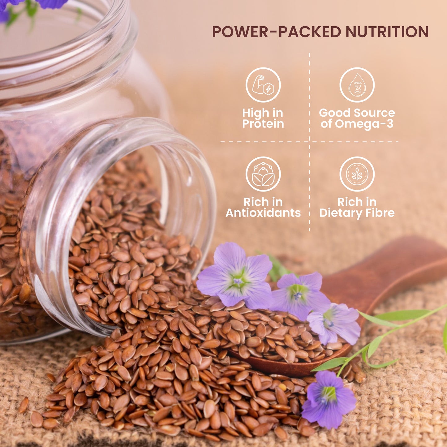 Healthy Meal Flax seeds premium superfood 250 gm