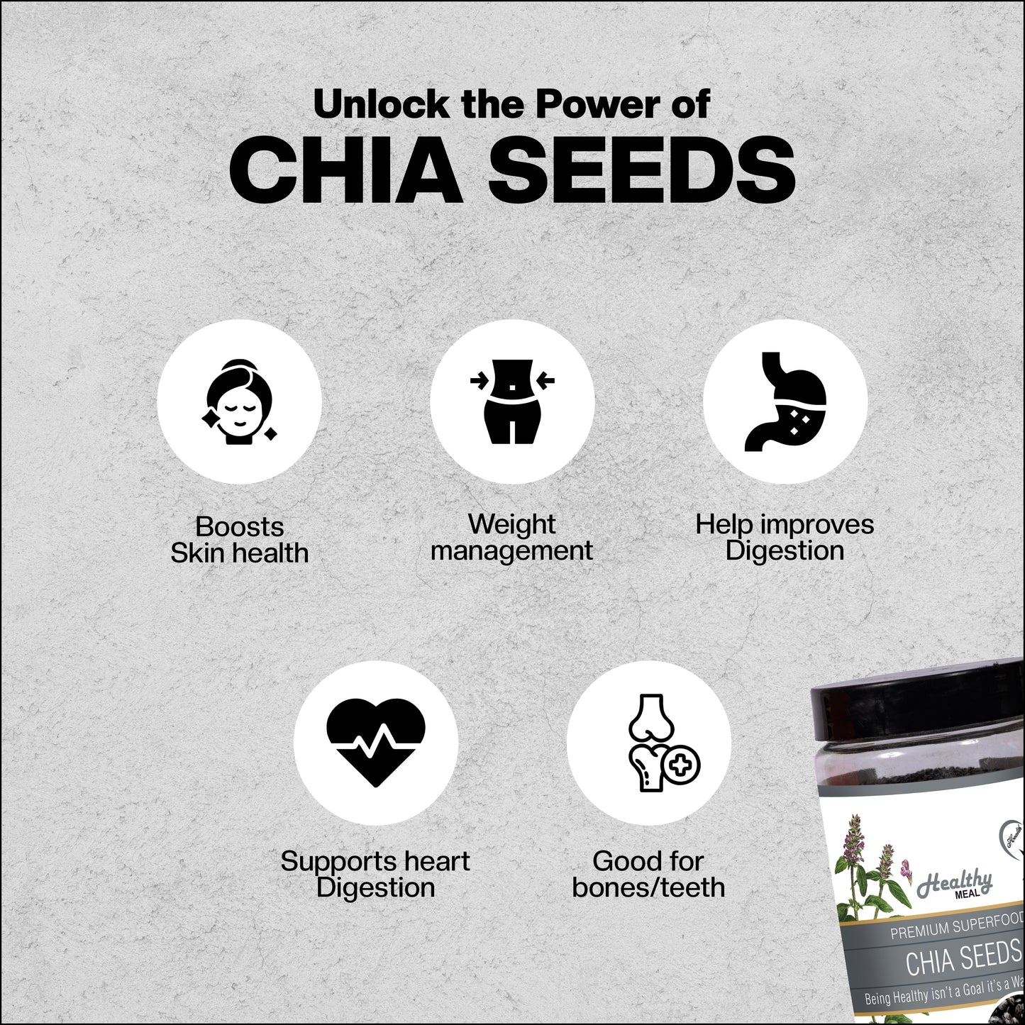 Healthy Meal Chia seeds premium superfood 250 gm