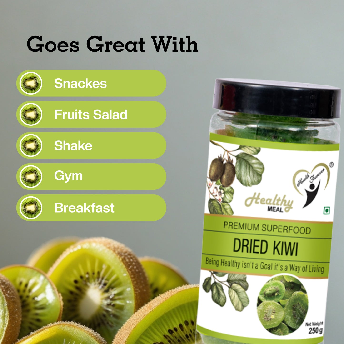 Healthy Meal dried kiwi 250 gm
