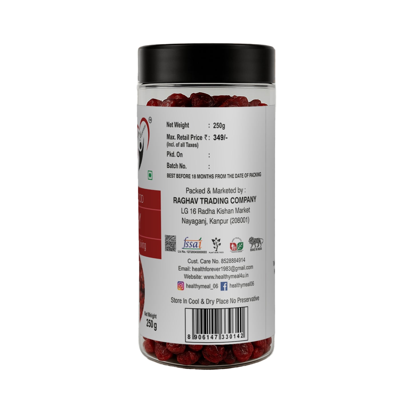 Healthy Meal dried Cranberry 250 gm