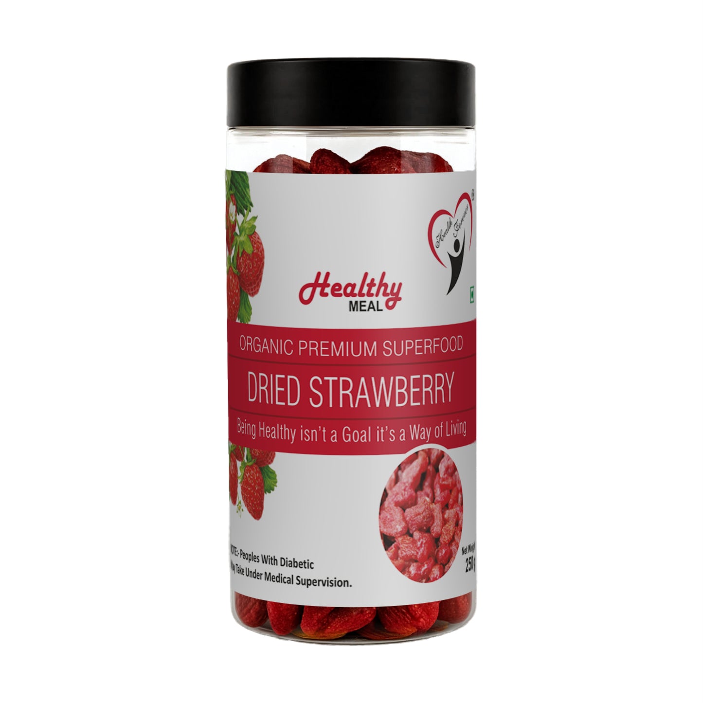 Healthy Meal dried strawberry 250 gm